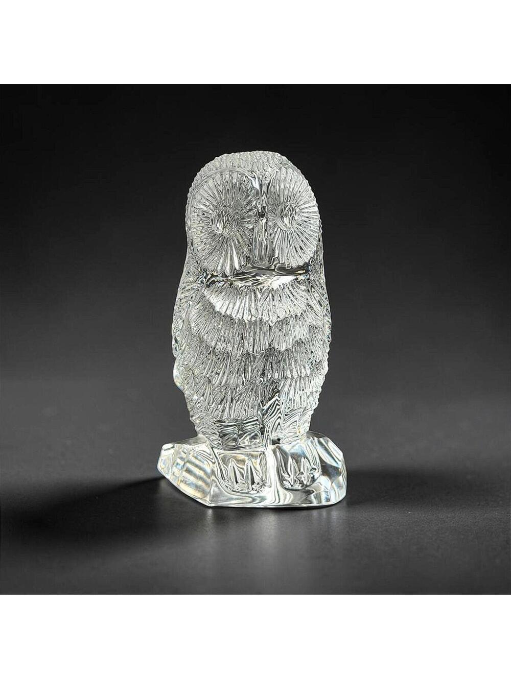 Vintage Waterford Crystal Owl Figurine Signed Cut Crystal Owl 4.5 Inches - 10235